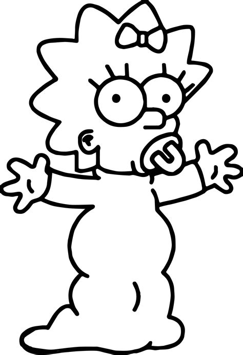 coloriage simpsons|maggie simpsons coloring pages.